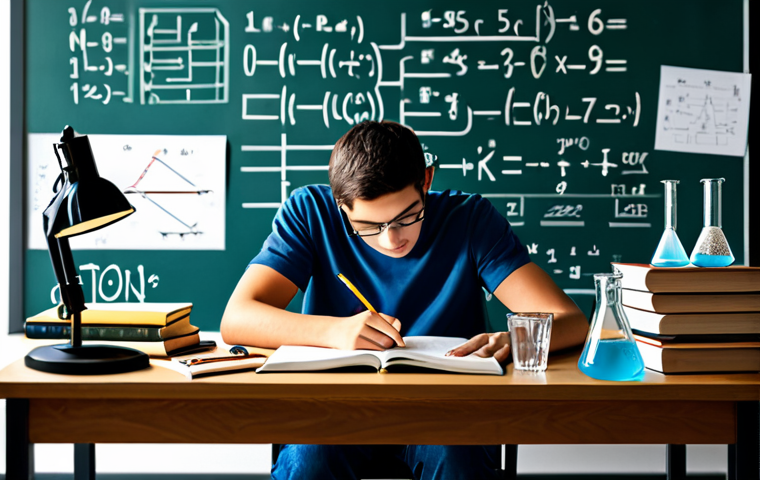 **

"A chemical engineering student diligently studying textbooks and notes at a desk. The scene is brightly lit, showcasing equations and diagrams. Include beakers and lab equipment in the background to represent hands-on learning. Style: Educational illustration, emphasizing the importance of a strong academic foundation."

**