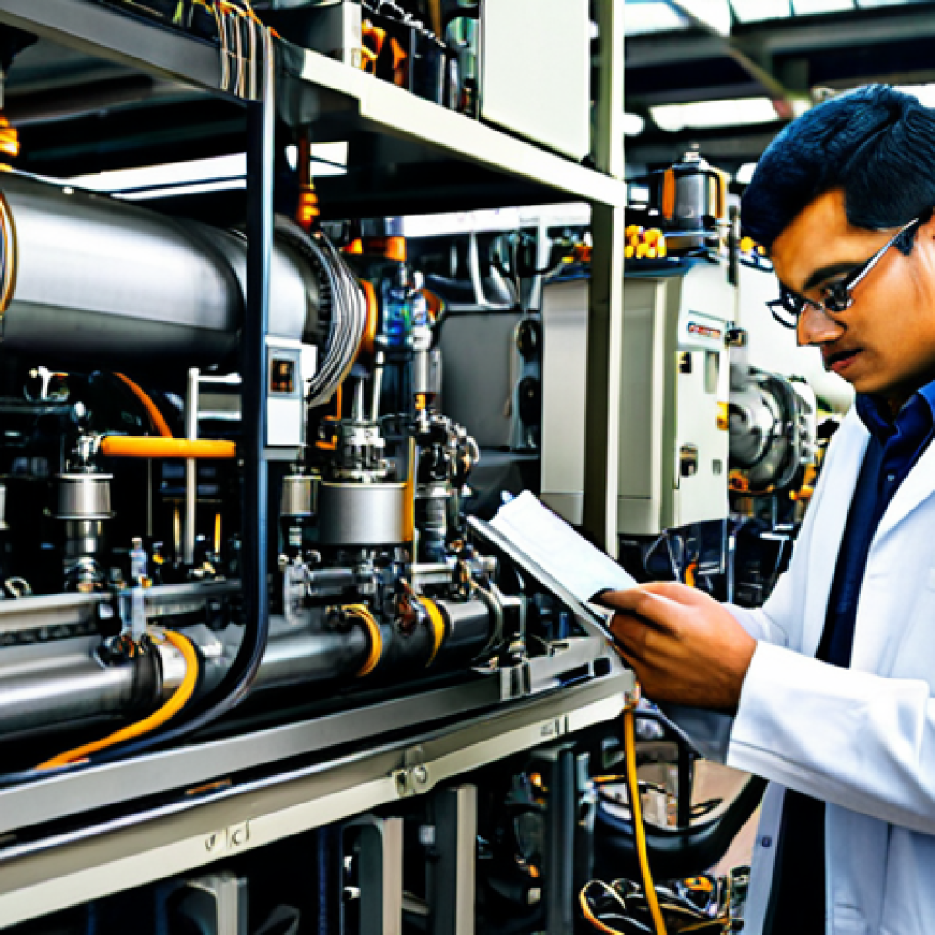 화학공학 경력 개발 전략 - समस्या समाधान (Problem Solving):**

"A chemical engineer in a fully clothed, appropriate attire, sta...