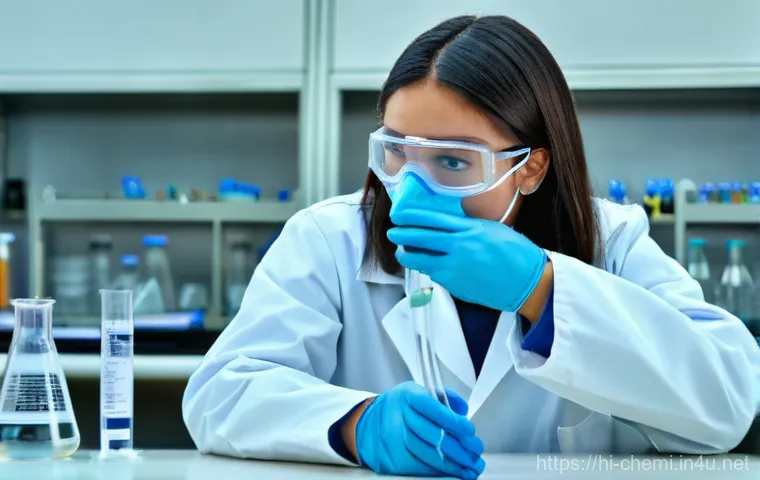 화학공학 실험 준비물 리스트 - **Lab Safety in Action: PPE and Careful Handling**
    *   **Prompt:** A young adult (18-25 years ol...